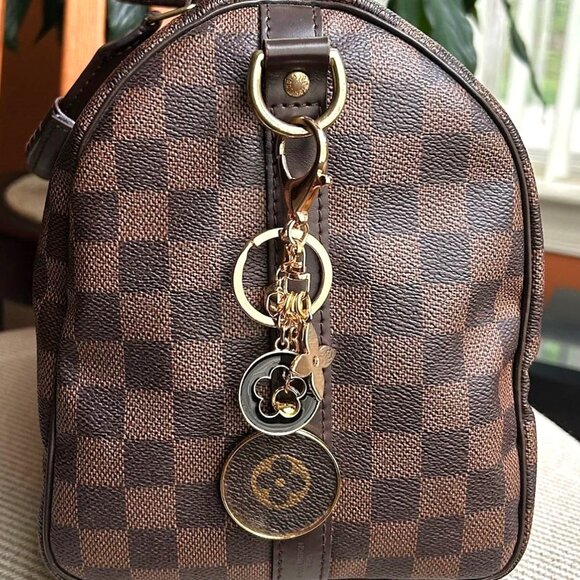 CLOVER ✤ BAG CHARM Brown Black and Gold Tone Charms ✤ - Picture 4 of 7